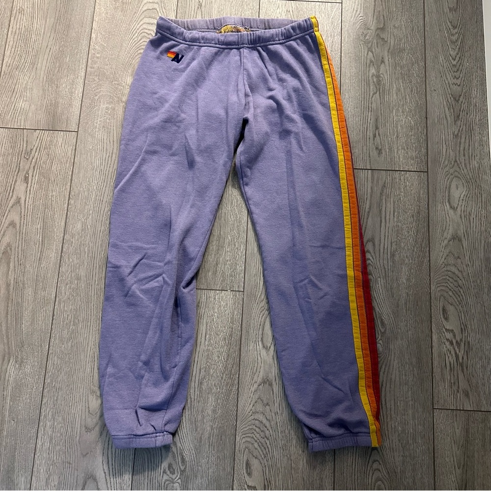 Purple aviator nation sweatpants